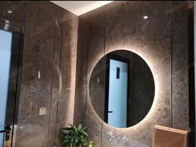 Savana Grey Marble Bathroom Wall